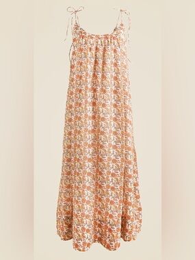J Crew Floaty tie-shoulder dress in ramie festival stagecoach Coachella vacation
